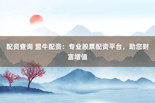 配资查询 盟牛配资：专业股票配资平台，助您财富增值
