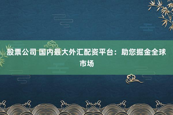 股票公司 国内最大外汇配资平台：助您掘金全球市场